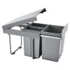 Výsuvný odpadkový kôš pod drez 20+10+10L, 3-komorový, plný výsuv