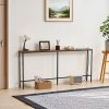 Úzky konzolový stôl za sedačku 70.9” s kovovým rámom a zásuvkami