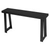 Konzolový stôl 140 cm, drevený, obdĺžnikový, čierny, úzky, pre chodbu