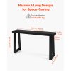 Konzolový stôl 140 cm, drevený, obdĺžnikový, čierny, úzky, pre chodbu