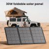 LIONSHEE LS-SP30F 30W Foldable Solar Panel, 23% High Efficiency, IP67 Waterproof, USB & Type-C Outputs, 3-Fold ETFE Monocrystalline Panel