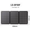 LIONSHEE LS-SP30F 30W Foldable Solar Panel, 23% High Efficiency, IP67 Waterproof, USB & Type-C Outputs, 3-Fold ETFE Monocrystalline Panel