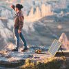 Flashfish TSP18V 60W Foldable Solar Panel, Portable Solar Charger with DC Outputs, 2 USB Outputs