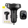 FM adó Baseus T típusú Bluetooth 2xUSB microSD (fekete)