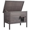 Vonkajší drevený domček pre mačky s penovým zateplením, 34"L×22"W×27"H