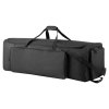 Taška na bicie príslušenstvo s kolieskami 1680D, s vreckami, čierna