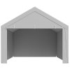Náhradný kryt karportu 6 × 4 m s bočnými stenami vodotesný šedý