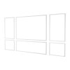 Sada nástenných lišt 3 ks, polystyrén, maľovateľné, 58×143 + 58×58 cm
