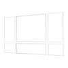 Súprava stenných lišt 3 ks, polystyrén maľovateľný, 79×160 + 79×61 cm