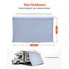Slnečná clona pre karavan 2×2.8 m, uv50+, so zipsom, polyesterová sieť