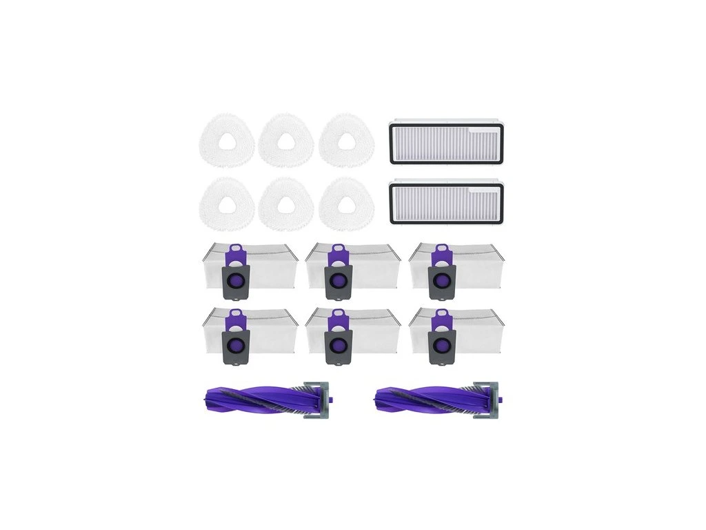 Accessories Pack Compatible for Narwal Freo Z Ultra ( 6Pcs Dust Bags+6Pcs Mop Pads+2Pcs Dust Bin Filter+2Pcs Roller Brushes)