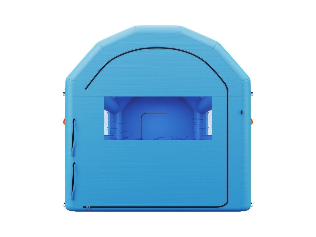 Nafukovacia lakovacia kabína 4×3×2.75 m, ventilátor 750 W, filter