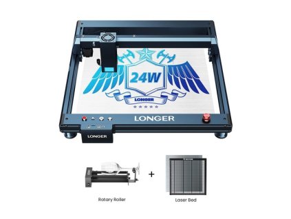 LONGER Laser B1 20W Laser Engraver + Laser Bed + Rotary Roller with Bracket