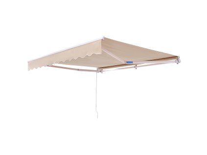 Manuálna výsuvná markíza 8×7 ft, vodeodolný polyester, s kľukou