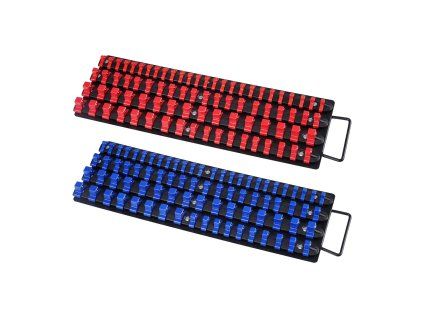 Organizér hlavíc 1/4"/3/8"/1/2" do 160, oceľ. základňa, rukoväť