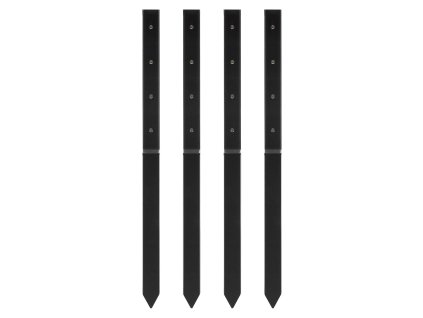 Sada kotiev pre plotové stĺpy 4 ks, vnútorný priemer 2×2 Inches, oceľ