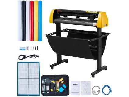 Vinylový rezací plotter 34" so softvérom, 3 čepeľami a lcd displejom