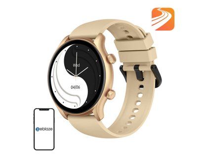 163745 zeblaze btalk 3 plus smartwatch gold