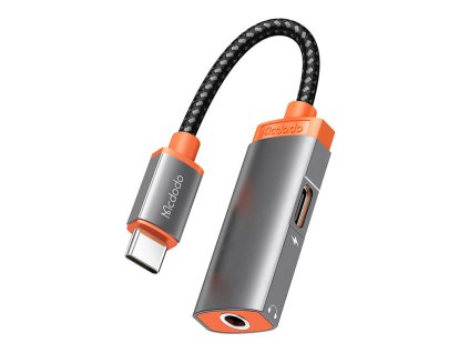 113100 usb c na mini jack 3 5 m adapter usb c mcdodo ca 0500 pd 60w cierny