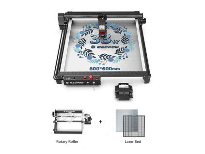Mecpow X5 Pro 33W Laser + Rotary Roller + Laser Bed
