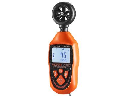 Ručný anemometer 14℉–113℉, digitálny, meria rýchlosť vetra a teplotu