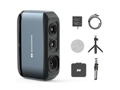 3DMakerpro Moose 3D Scanner, Al Visual Tracking, 0.03mm Accuracy, 0.07mm Resolution, Blue LED Light Source, 24-bit Color Camera, 10fps Frame Rate, Anti-Shake Lenses, Compatible with Windows/MacOS - Luxury Version
