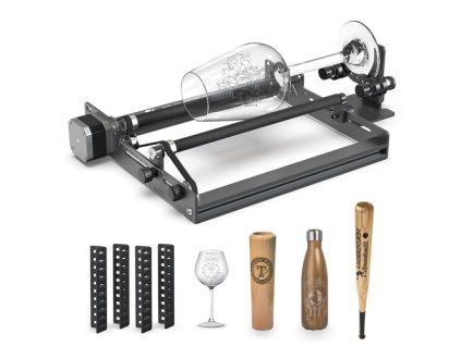Mecpow G3 Pro Rotary Roller with Risers, 360 Degrees Engraving for Cylindrical Objects