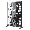 Oceľový 3-panelový paraván 47"×76" stojací na balkón, interiér