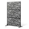 Oceľový súkromný paraván 3 panely 47"×72" stojací na balkón a terasu