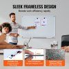 Magnetická biela sklenená tabuľa 900×600 mm nástenná s poličkou