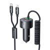 152888 2 mcdodo cc 0370 nabijacka do auta usb c lightning 120 w navijacie kable