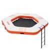 Nafukovacie plávajúce mólo ø8.5FT s trampolínou ø5FT a rebríkom