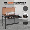 Oceľový pracovný stôl do garáže nosnosť 220lbs doska 0.47" 4×ac 2×usb