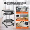 Otvorený server rack 15U, 58.5–101.6cm/23–40in, 4 stĺpy, kolieska