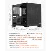 Počítačová skriňa mid-tower, temperované sklo, pre gpu do 410 mm