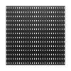 Sada pegboard panelov 11"×11", 4 ks, čierna, s doplnkami na stenu