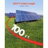 Predlžovací kábel pre solárne panely 6mm²/10AWG set 2×30.48m vodotesné