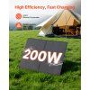 Skladací solárny panel 200W monokryštalický 23% účinnosť 30A PWM IP67