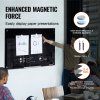 Sklenená magnetická tabuľa 36×24" na stenu s gumou a 2 fixkami