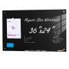 Sklenená magnetická tabuľa 36×24" na stenu s gumou a 2 fixkami