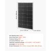 Solárny panel monokryštalický 100 W 23% účinnosť ip65 mc4 alu rám