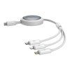 145239 1 rychlonabijaci kabel 3v1 baseus free2draw usb c na usb c lightning micro 100w 1 1 m biely