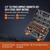 Sada nástrčných hlavíc 23 diel 1/2" 6-hran 7/16"–1" sae/mm cr-v
