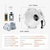 Sada ventilátora proti radónu 4–4.5 inch, 190 CFM, 2 spojky, vodotesný