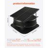 Solárny strešný ventilátor 50 w, 3000 cfm, termostat, senzor dymu