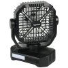 Solárny ventilátor s led lampou, 10400mAh 7W 20 cm, 4 rýchlosti