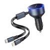 153269 3 vention ffob0 usb c car charger usb c lightning 30w cable