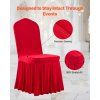 Stoličkové poťahy 30ks červené polyester/elastan 20.08×17.72×37.4 inch