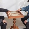 Stolová herná sada šach, dáma a backgammon 3 v 1, 18 inch, drevený