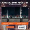 Stroj na studené iskry 700 W, výška 6,6–16,4 ft, dmx, led, hliník